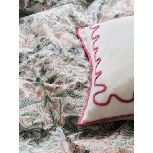 Mille Notti Strawberry Thief Bettbezug Green/Pink Einzel