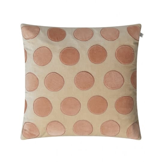 Chhatwal &amp; Jonsson Circle Putetrekk Fløyel Beige/Rose 50x50