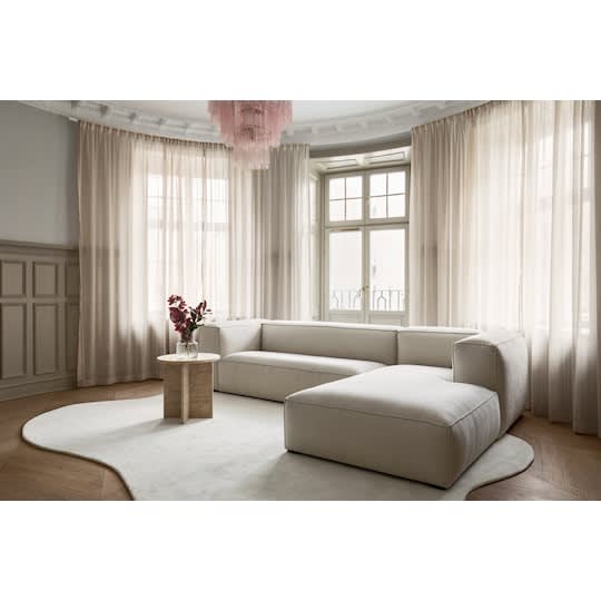 Sleepo Luca Divansofa Høyre Creme 309cm