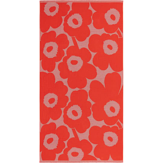 Marimekko Unikko Strandhandduk Orange/Light Blue 100x180