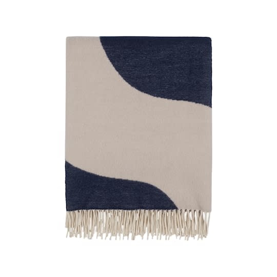 Marimekko Seireeni Pläd Off White/Dark Blue