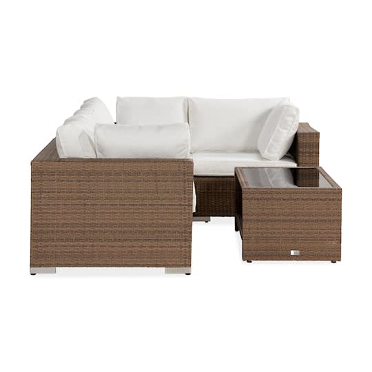 Nordic Outdoor Bora 5-seters lounge sofa inkl. bord med hylle Sand