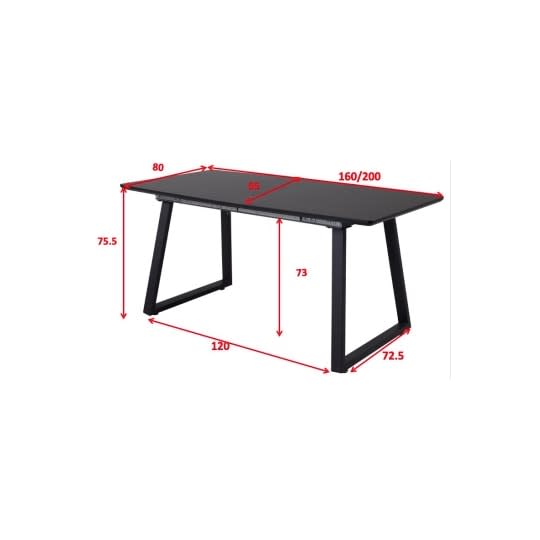 Venture Home Iris Matbord Svart 160x85cm