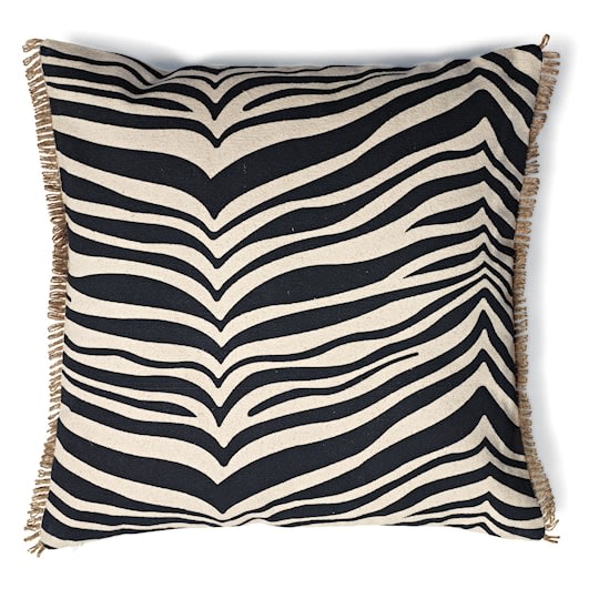 Classic Collection Zebra Zierkissen Schwarz 50x50