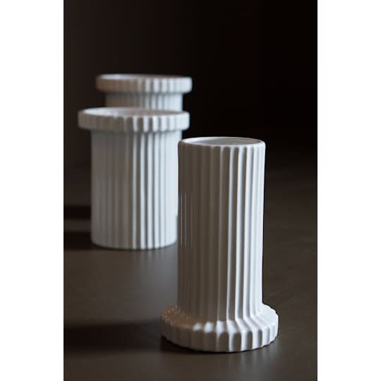 DBKD Stripe Vase Shiny White