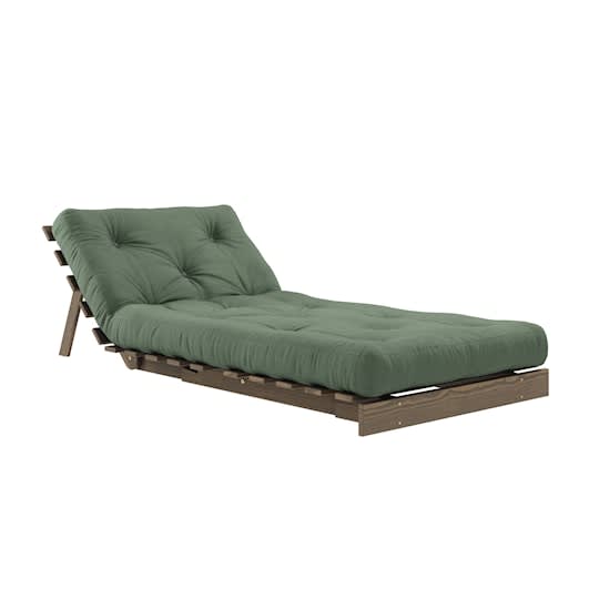 Karup Design Roots  Seng Lenestol Brun/Olive Green 90cm