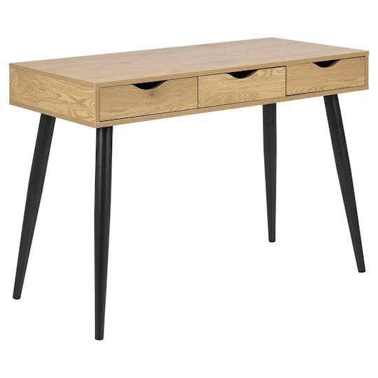 Nordic Home Molly Schreibtisch Eiche/Schwarz 110cm