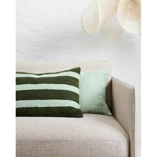 Chhatwal &amp; Jonsson Stripe Tyynyliina Boucle Cactus Green/Aqua 40x60