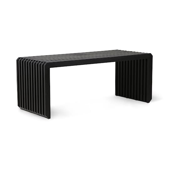 HKliving Slatted Bänk Svart 96cm