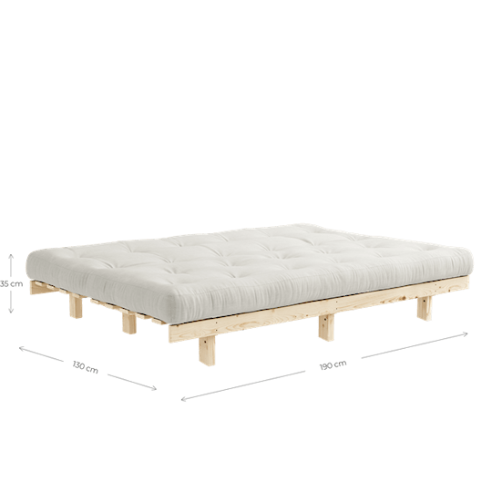 Karup Design Lean Bäddsoffa Natur/Clay Brown 190cm