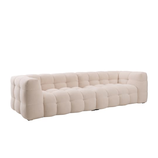 Sleepo Billie 4-Sitzer Sofa in Creme Teddy