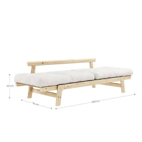 Karup Design Step Bäddsoffa Vit/Mocca 200cm