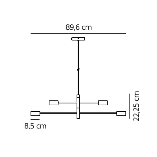 Nordlux Clyde Taklampa Svart 115cm