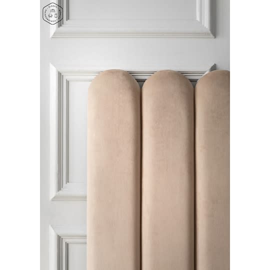 Sleepo Cleo Samt-Kopfteil Beige 180cm