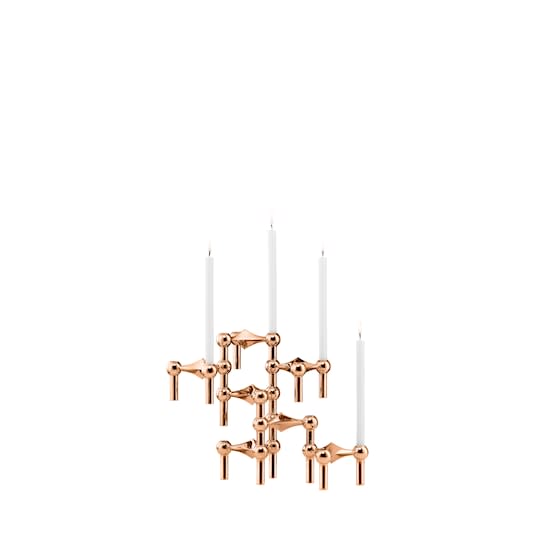 Stoff STOFF Nagel Ljusstake Rose Gold 3-pack