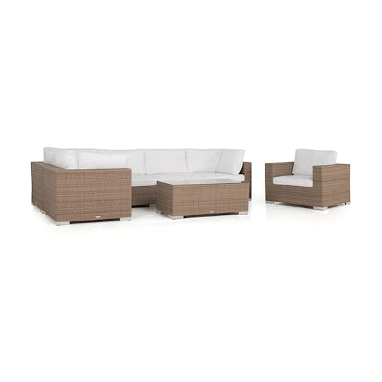 Nordic Outdoor Bora 5-seters L-formet loungegruppe inkl. Bordsand