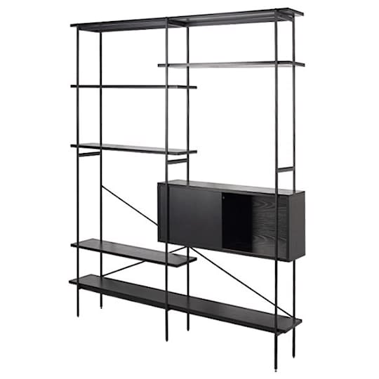 Nordic Home Evelyn Bücherregal Schwarz 188cm