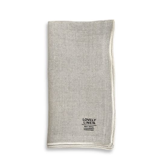 Lovely Linen Grace Serviette Beige 42x42 4er-pack