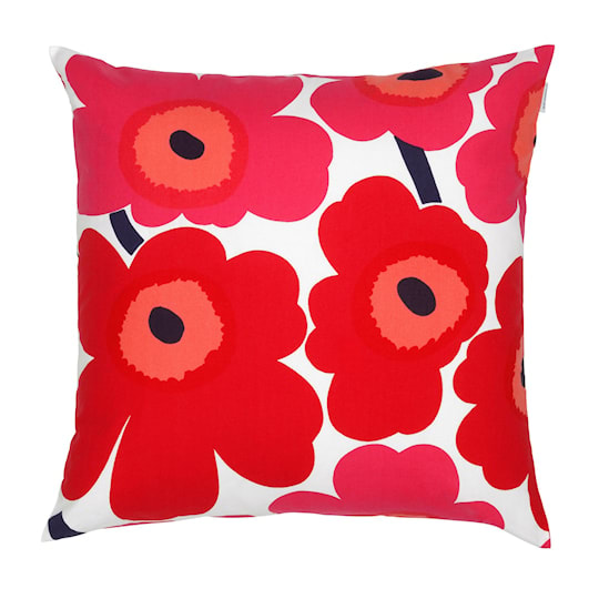 Marimekko Pieni Unikko Kuddfodral Röd/Vit 50x50