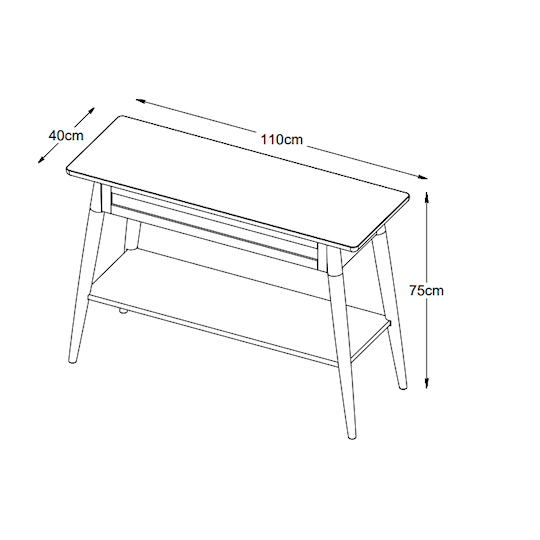 Sleepo Sofia Konsollbord Smoked Oak 110cm