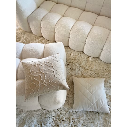 Sleepo Billie 4-Sitzer Sofa in Creme Teddy