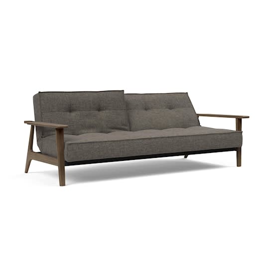 Innovation Living Splitback Frej Bäddsoffa Smoked Oak/Flashtex Dark Grey 115x200