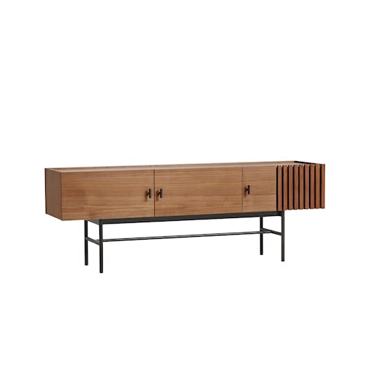 Woud Array Low Sideboard Walnut/Black 150cm