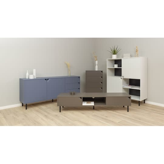 Tenzo Corner Sideboard Lake Blue Matte 176.5cm