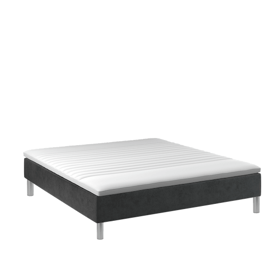 Sleepo Jupiter Seamless Ramsäng Anthracite 180 Medium/Medium Aluminiumben Silver 19cm