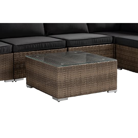 Nordic Outdoor Flynn 6-sits Loungegrupp inkl Bord Sand/Mörkgrå