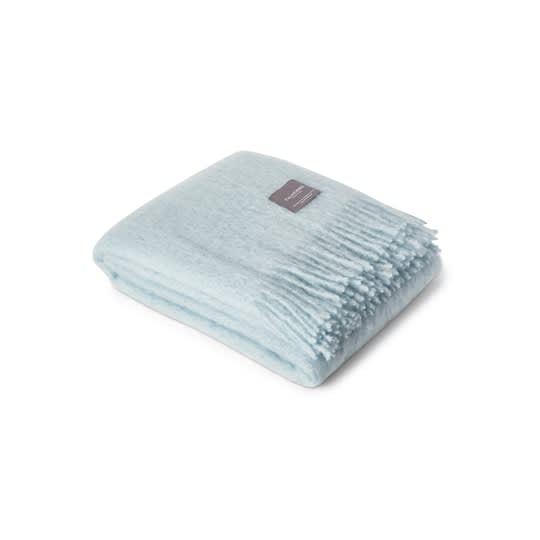 Stackelbergs Mohair Pläd Dusky Blue