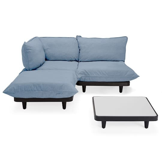 Fatboy Paletti Medium Loungesoffa Divan inkl Bord Storm Blue