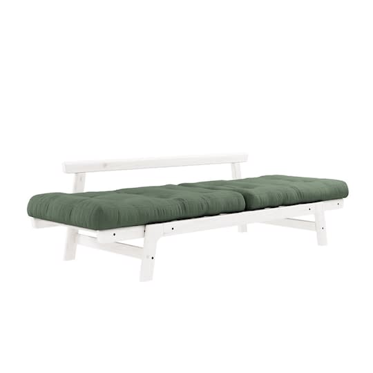 Karup Design Step Bäddsoffa Vit/Olive Green 200cm