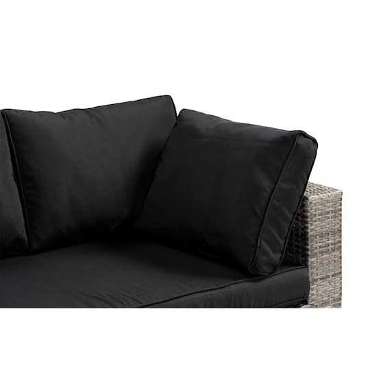 Nordic Outdoor Bora 5-seters lounge sofa inkl. blokkbord Grå