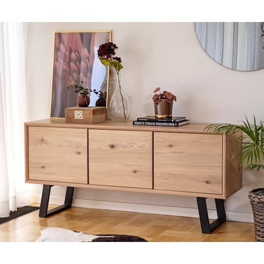 Rowico Home Melville Sideboard Weiß pigmentierte Eiche