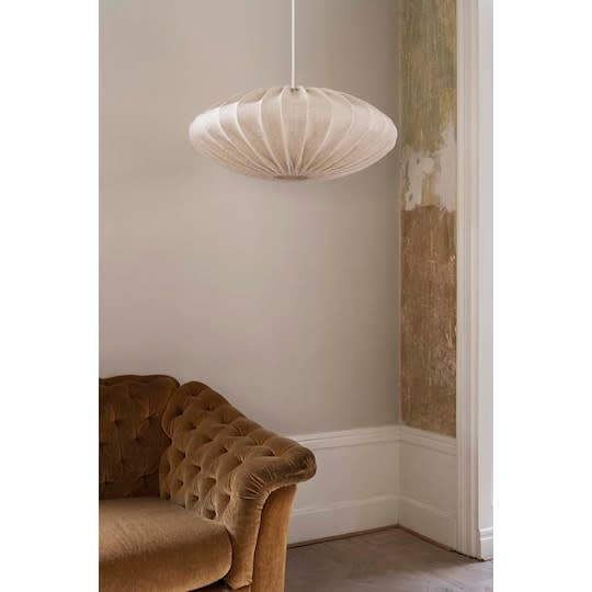 Watt &amp; Veke Ellipse Deckenlampe Leinen Natur 65cm