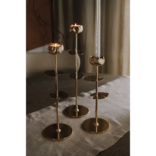 Hilke Collection Ninfea Alta Kerzenständer Messing 30cm