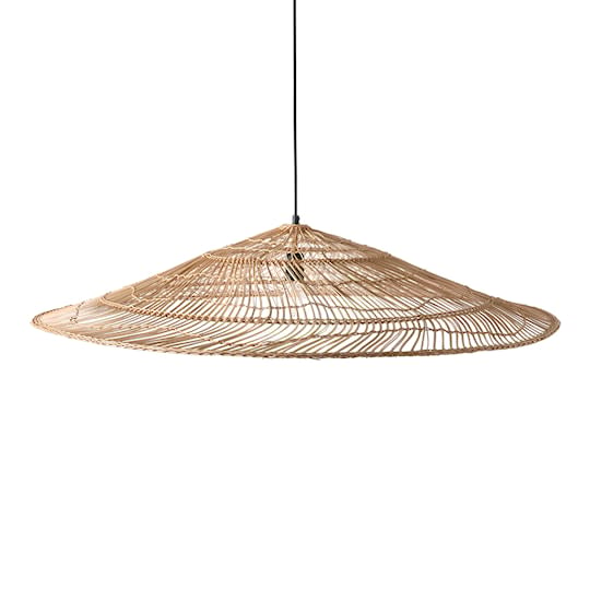 HKliving Wicker Triangle Taklampe Natur Ø103