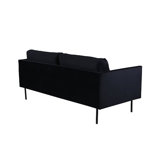 Venture Home Monique 2-sits Soffa Sammet Svart 181cm