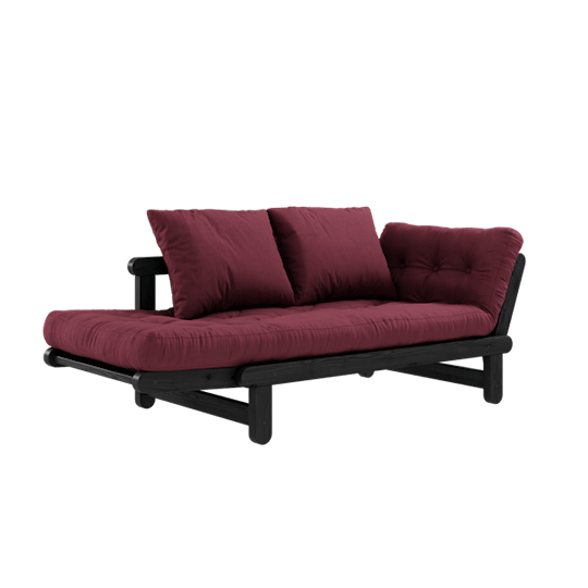 Karup Design Beat Bäddsoffa Svart/Bordeaux 200cm