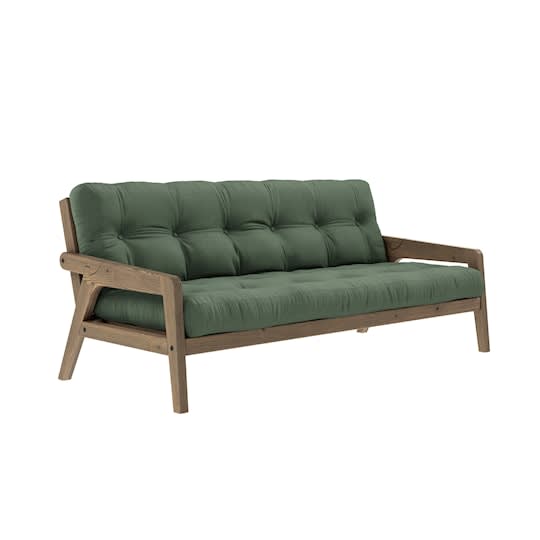 Karup Design Grab Bäddsoffa Brun/Olive Green 204cm