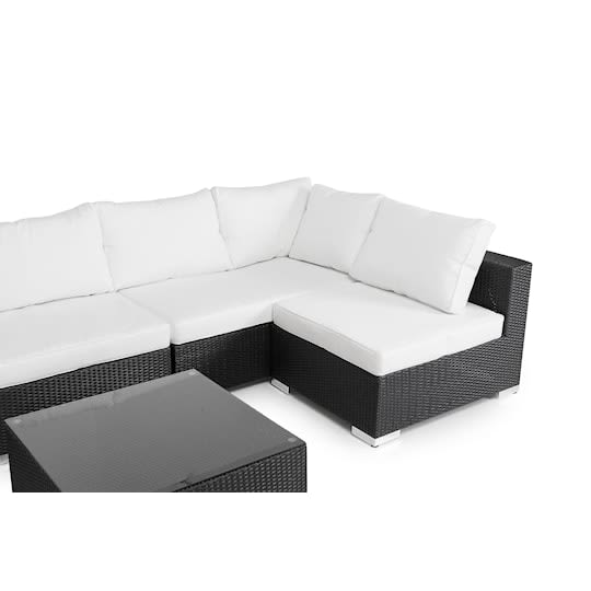 Nordic Outdoor Bora 8-seter Loungesofa inkl. Divan/Bord Svart