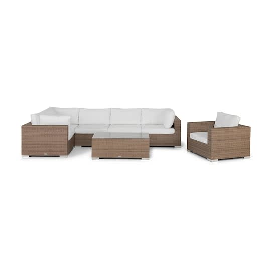 Nordic Outdoor Bora 5-seters L-formet loungegruppe inkl. Bordsand