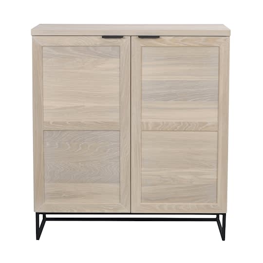 Rowico Home Everett Schrank mit Baumtüren, weiß pigmentierte Eiche, 105 cm