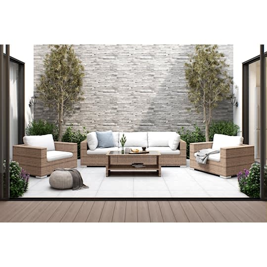 Nordic Outdoor Bora 5-seters Lounge gruppe inkl. Bord med Hylle Sand