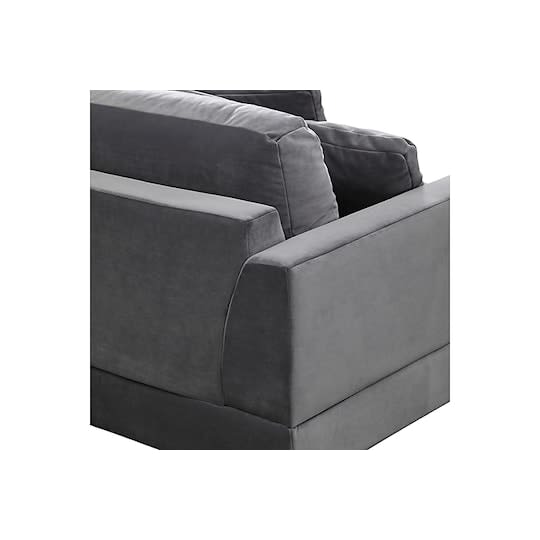 Nordic Home Leah 4-seter Sofa Fløyel Grå 324 cm