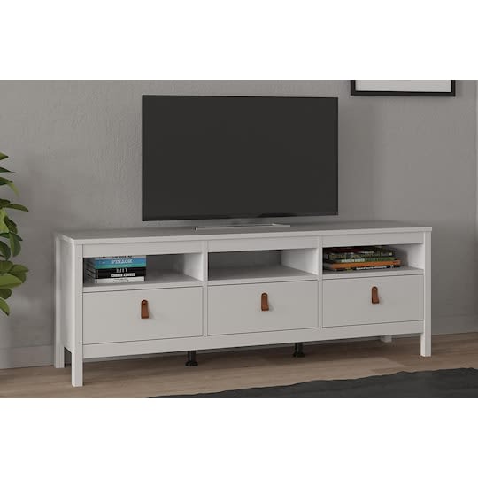 Nordic Home Dorian Tv-bänk Vit/Natur 151cm