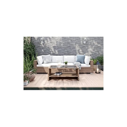 Nordic Outdoor Bora 4-seter Loungesofa inkl. Bord med Hylle Sand