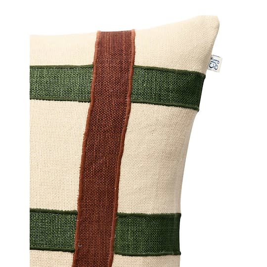 Chhatwal &amp; Jonsson Kiran Putetrekk Linen Terracotta/Cactus Green 50x50