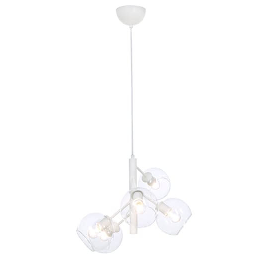 Aneta Lighting Andy Taklampa 5-arm Vit/Klar